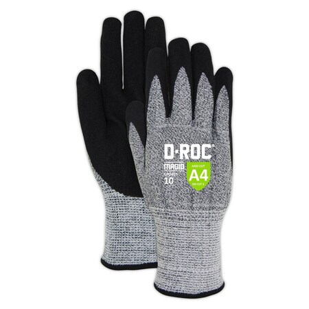 Magid Cut-Resistant Coated Gloves, Cut Level A4 , Sandy Nitrile , 5 1 PR GPD455-5